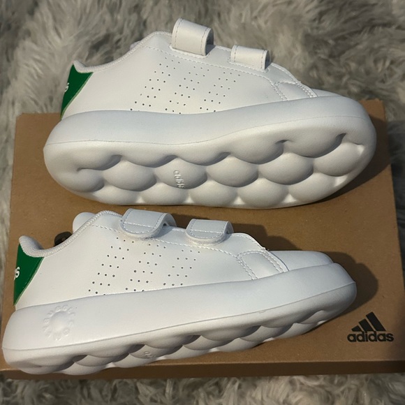 Adidas Kids White Velcro Sneakers - Picture 3 of 6